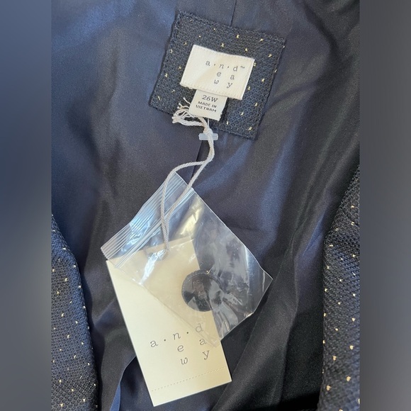 A New Day Dress Women’s Jacket size 26W black with Gold polka dots NWT - Picture 6 of 9